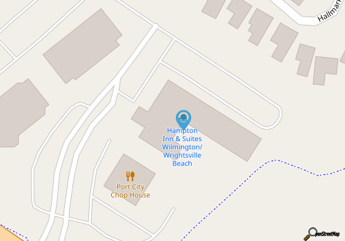 Hampton Inn & Suites Wilmington / Wrightsville Beach map location