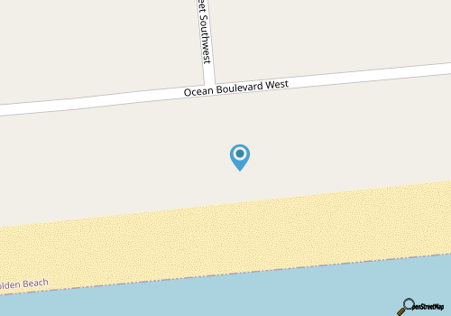 Oceanfront oasis on the beach with boardwalk, deck, outdoor shower, & central AC map location