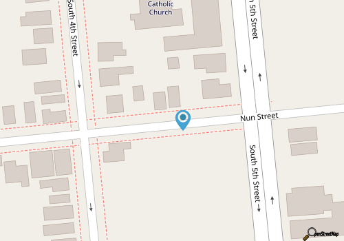 Mellow Home on a tree-lined street downtown- walk to all - sleeps 8 map location