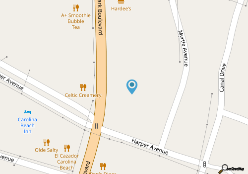 2-bedroom Cottage in Fun-Filled Carolina Beach, 3 blocks to beach & downtown map location