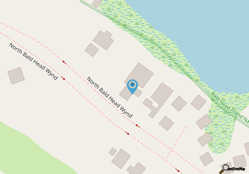 Spectacular marsh views close to ferry and lighthouse on Bald Head Island map location