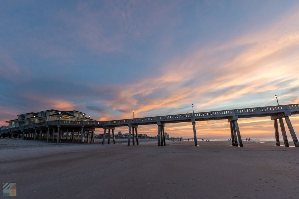 Johnnie Mercers Pier at sunrise Wrightsville Beach, NC