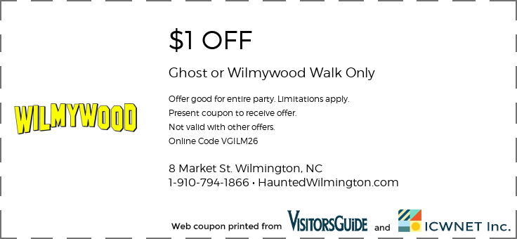 $1 OFF Ghost or Wilmywood Walk Only
