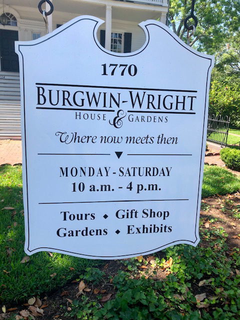 Burgwin-Wright House Museum and Gardens front sign