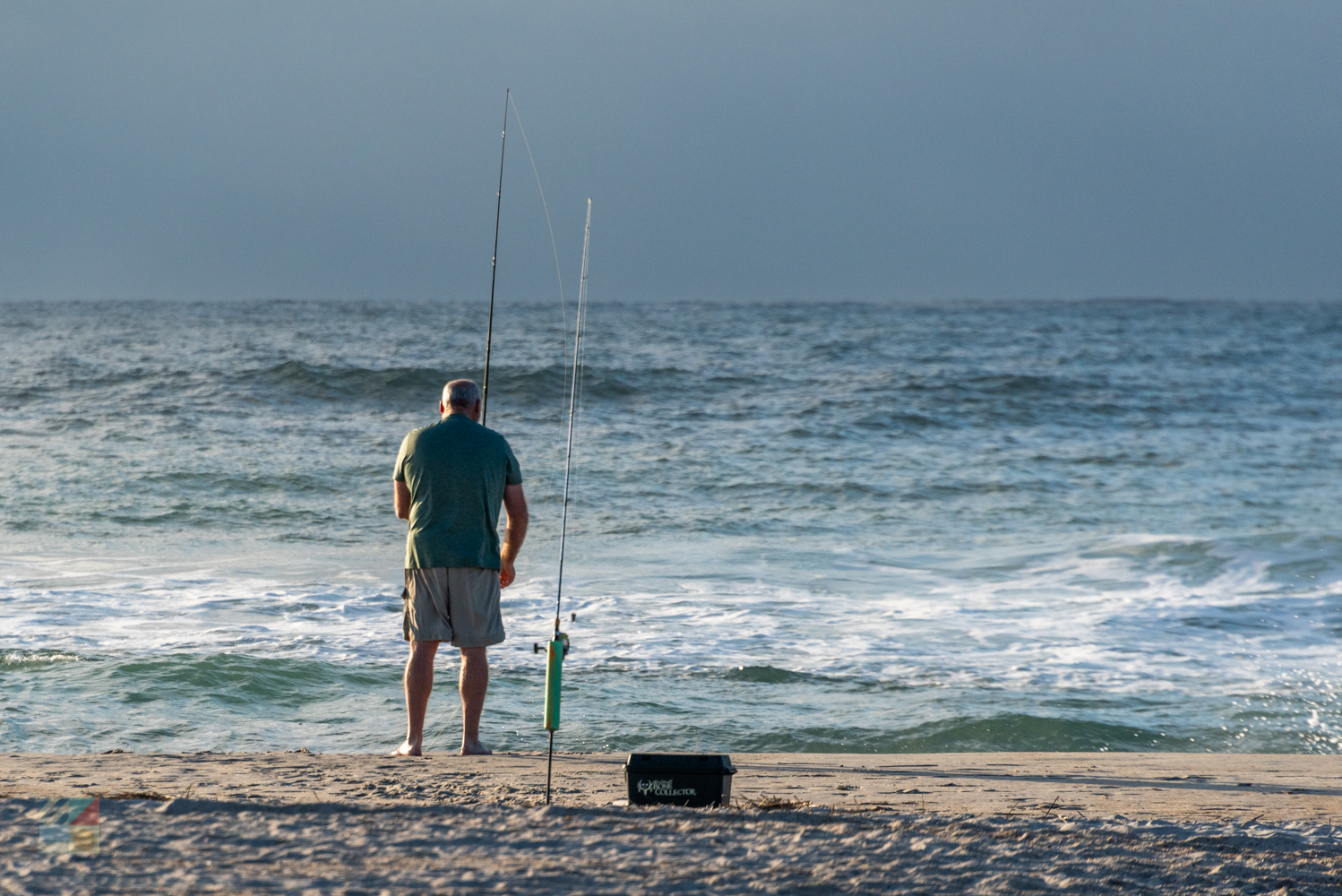 Surf fisherman on Wrightsville Beach