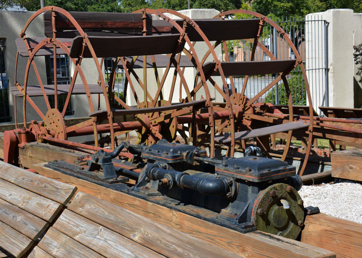 A paddle wheel at the Cape Fear Museum in Wilmington, NC