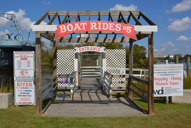 $5 boat rides near the USS North Carolina in Wilmington, NC