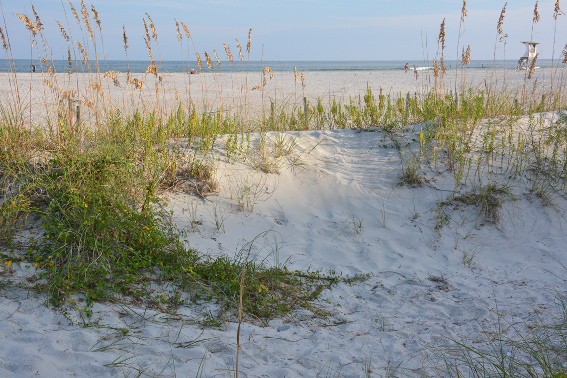 North Wrightsville Beach is generally less crowded