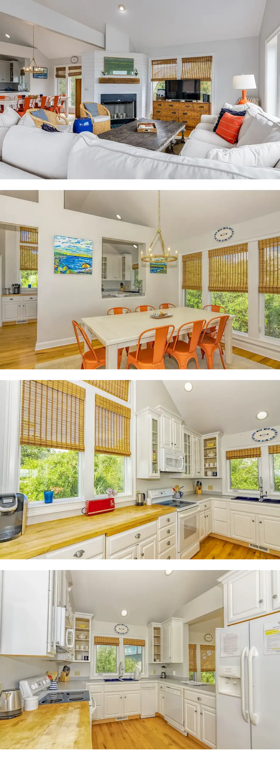 Large windows taking in the marsh views ...
