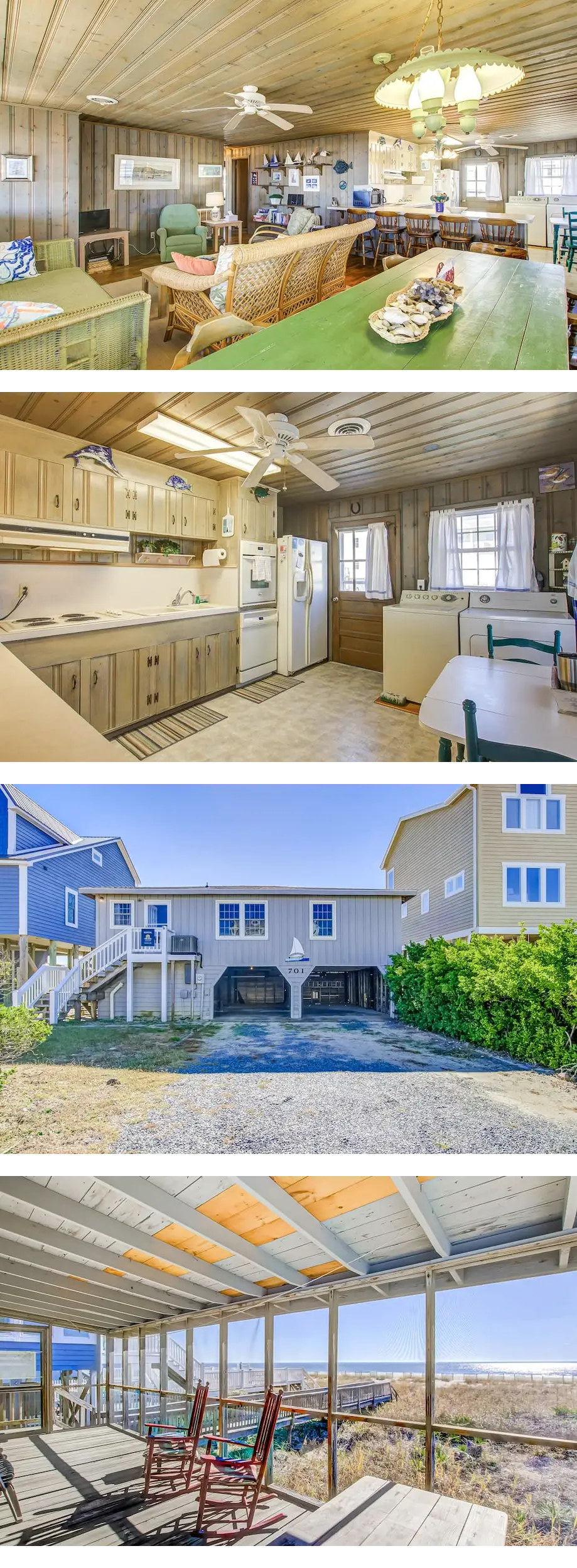 Oceanfront Screened Porch with Private B...